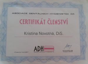 Členství v Asociaci dentálních hygienistek ČR